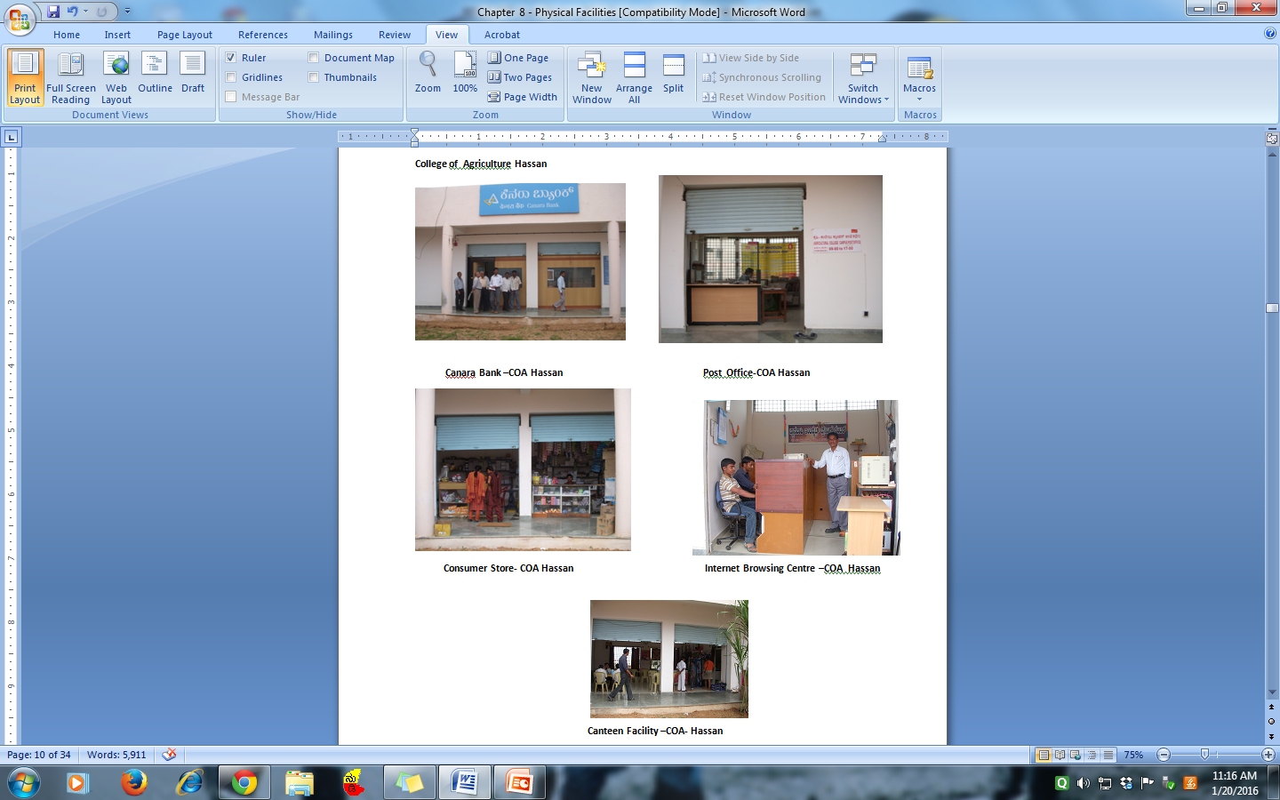 Facilities at Commercial Complex
